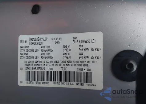 2005 Dodge Ram 1500 Slt/Laramie from USA, damaged, VIN 1D7HU18NX5J571824